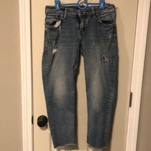 Women’s silver blue jeans Sam 29 with long 25